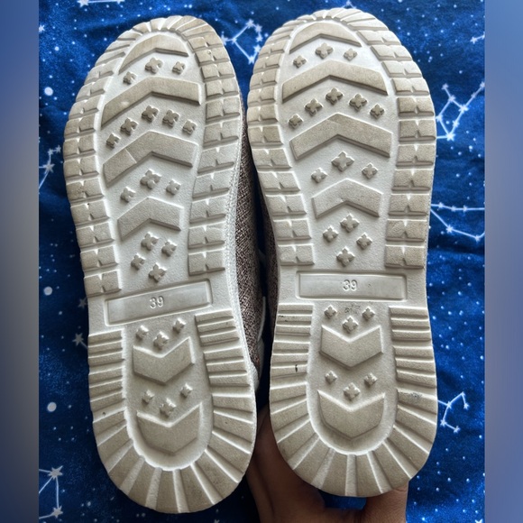 SHEIN Brown & White Cow Print Canvas Slip Ons - Picture 8 of 8